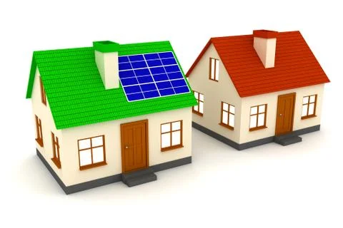 Modern energy-efficient house Stock Illustration