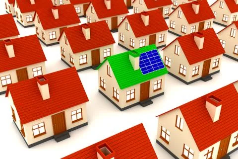 Modern energy-efficient house Stock Illustration