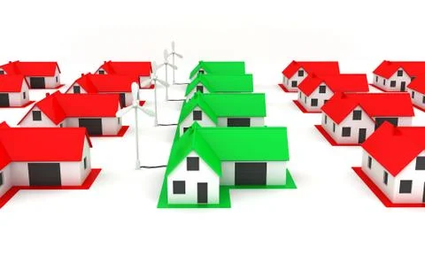 Modern energy-efficient house Stock Illustration
