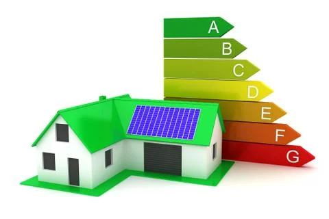 Modern energy-efficient house Stock Illustration