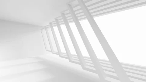 Modern Engineering Concept. Abstract Window Interior Design Stock Footage 86547346