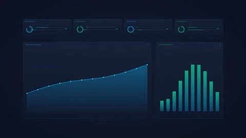 Modern Enterprise KPI Analytics Dashboard Interface Stock Footage 345039950