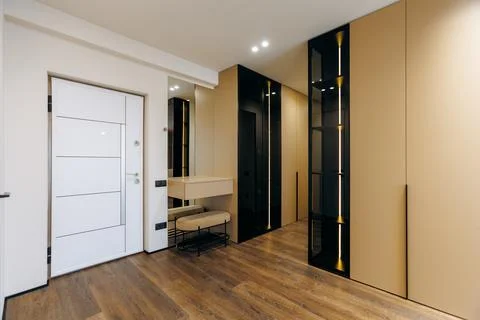A Modern Entryway featuring Elegant Design Elements that enhance appeal and Stock Photos