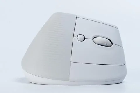 Modern ergonomic mouse with scroll button Stock Photos