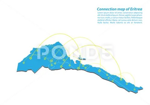 Modern of eritrea Map connections network design, Best Internet Concept ...
