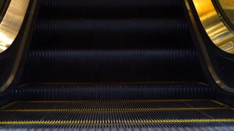 Modern escalator and moving steps. Stock Footage 105352405