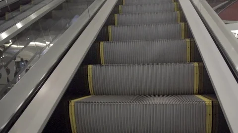Modern Escalator Closeup Stock Footage 98321585