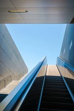 Modern escalator Stock Photos
