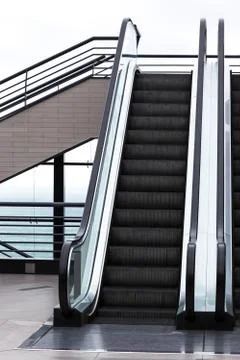 Modern escalator Stock Photos