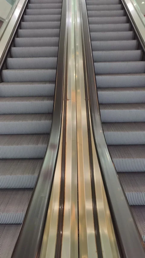 Modern Escalator Steps Cinematic 8K B-Roll Shopping Mall Footage Stock Footage 306237940