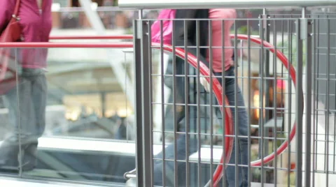 Modern escalators in the mall 2 Stock Footage 743605