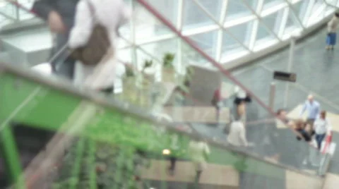 Modern escalators in the mall 4 Stock Footage 743591