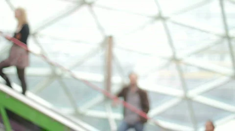 Modern escalators in the mall 5 Stock Footage 743590