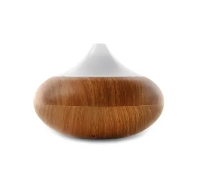 Modern essential oil diffuser on white background Stock Photos
