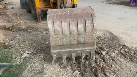The modern excavator JCB performs excavation work Vídeos de archivo 167694514