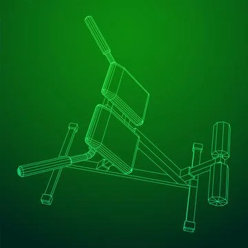 Modern exercise machine for the back and abs. Hyperextension simulator. Stock Illustration