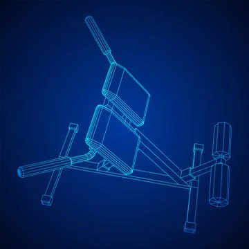 Modern exercise machine for the back and abs. Hyperextension simulator. Stock Illustration
