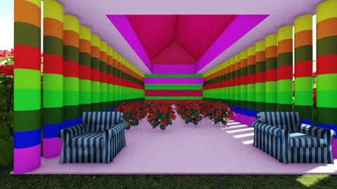 Modern Exhibition Stall Stock Footage 346463650