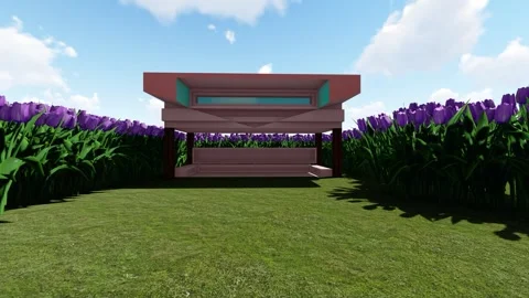 Modern Exhibition Stall for Tourist Stock Footage 346297053