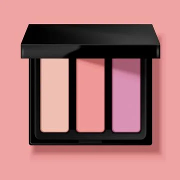 Modern eye shadow palette Illustrazione stock