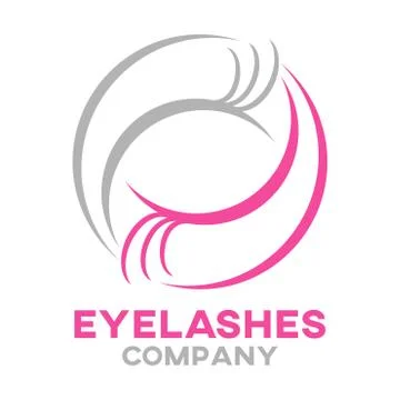 Modern Eyelashes logo Stock Illustration