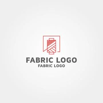 Modern Fabric vector logo design template Illustrazione stock