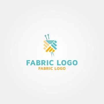 Modern Fabric vector logo design template idea Illustrazione stock