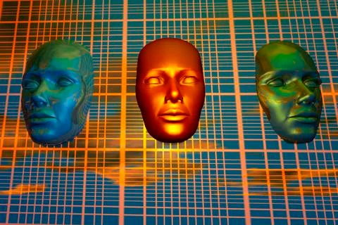 The modern face of robotics. イラスト素材