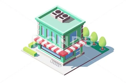 Modern family shop Stock Illustration