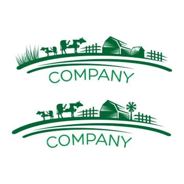 Modern Farm logo Stock Illustration