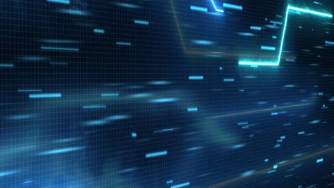 Modern fast moving digital background with glowing lights Stock Footage 275068706
