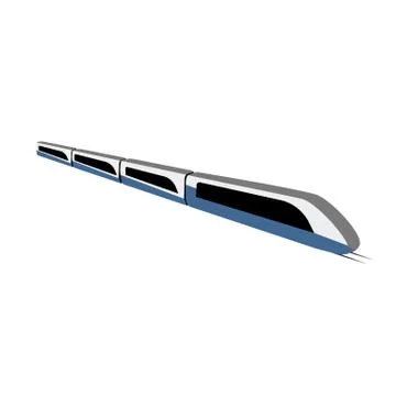 Modern fast train. Stockillustratie
