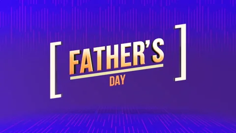 Modern Fathers Day on blue gradient with lines pattern Video stock 240124432