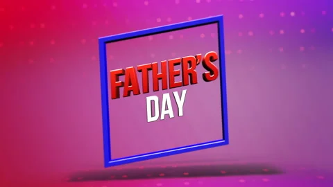 Modern Fathers Day on red gradient with dots pattern Stock Footage 236179450