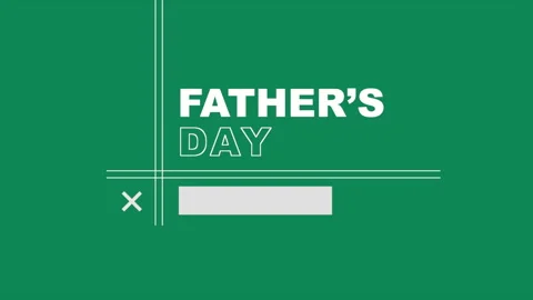 Modern Fathers Day text with lines on fashion green gradient Stock Footage 242397785