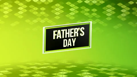Modern Fathers Day with triangles pattern on green gradient Video stock 242855303