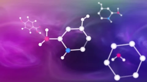 Modern features animated science based shapes background Stock-Footage 332813486