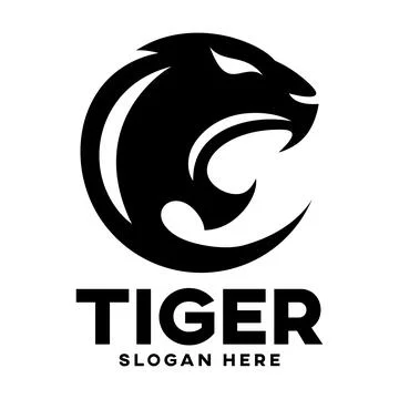 Modern ferocious tiger logo. Vector illustration Stock Illustration