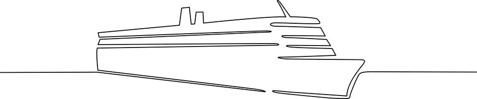 Modern ferry design illustration Vector Stockillustratie