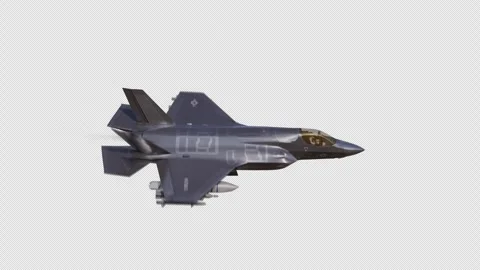 Modern Fighter Aircraft Flying 3D Animation on Clean Background 動画素材 340778247