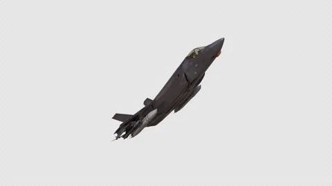 Modern Fighter Aircraft Flying 3D Animation on Clean Background 스톡 동영상 340779285