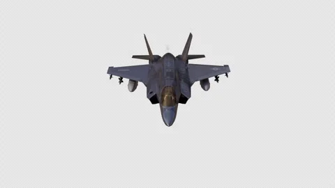 Modern Fighter Aircraft Flying 3D Animation on Clean Background 스톡 동영상 340779631
