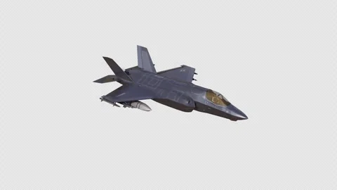 Modern Fighter Aircraft Flying 3D Animation on Clean Background 库存影片 340779671
