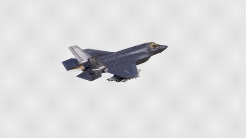 Modern Fighter Aircraft Flying 3D Animation on Clean Background 스톡 동영상 340779734