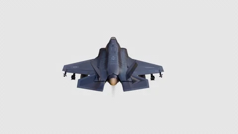 Modern Fighter Aircraft Flying 3D Animation on Clean Background 스톡 동영상 340779742
