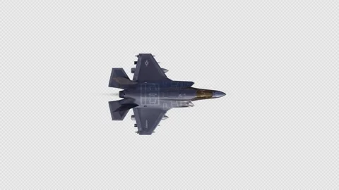 Modern Fighter Aircraft Flying 3D Animation on Clean Background Video stock 340779764