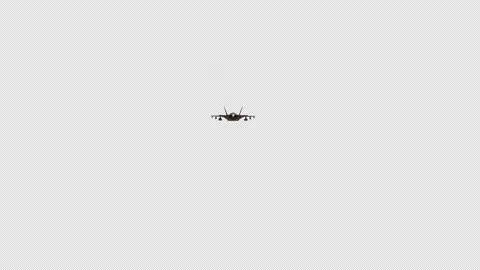 Modern Fighter Aircraft Flying 3D Animation on Clean Background 스톡 동영상 340779787