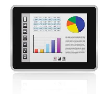 Modern financial analysis Illustrazione stock