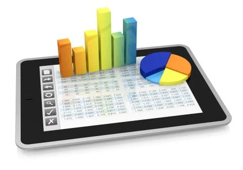 Modern financial analysis Illustrazione stock