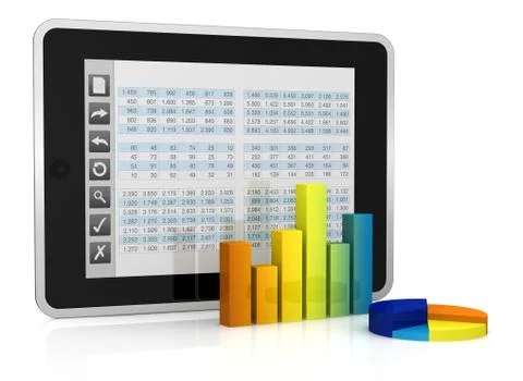 Modern financial analysis Illustrazione stock